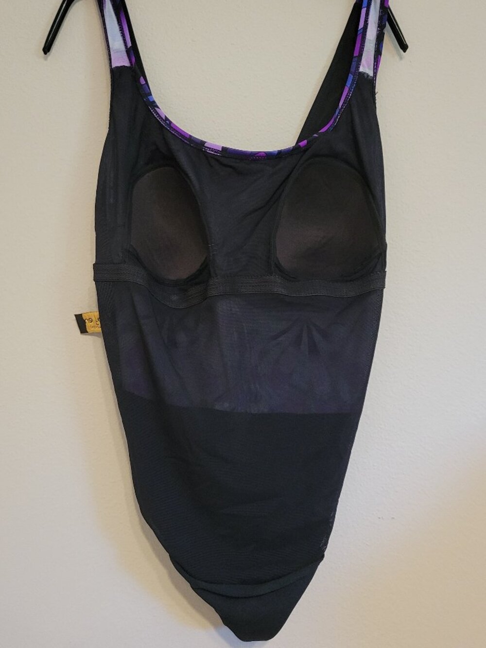Longitude Robby Len womens purple floral SWIMSUIT sz. 14 - Picture 5 of 6